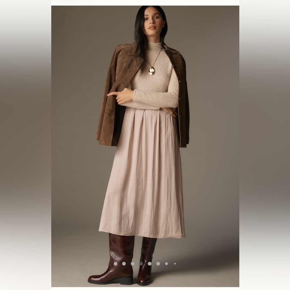The Thea Long-Sleeve Eyelash Twofer Sweater Dress